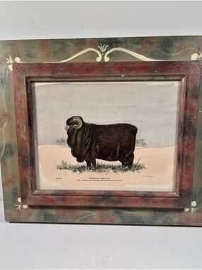 Unique frame with Merino sheep print.